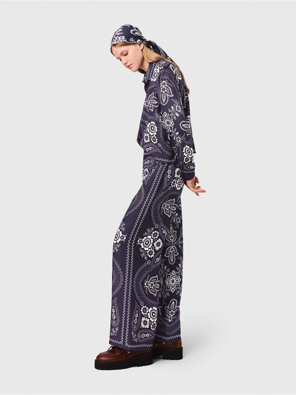 Maje Flowing Bandana Print Pants - Picture 4 of 6